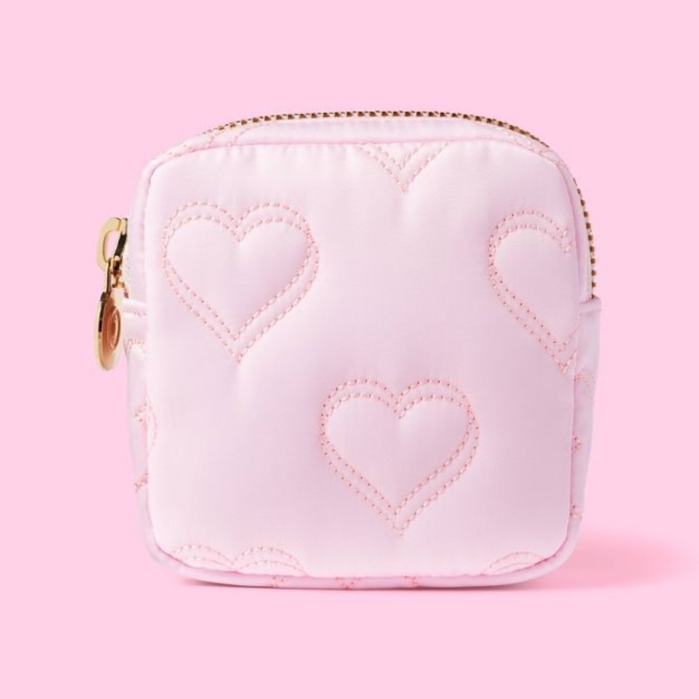 NWT Stoney Clover Lane X Target Quilted Hearts Mini Square Pouch